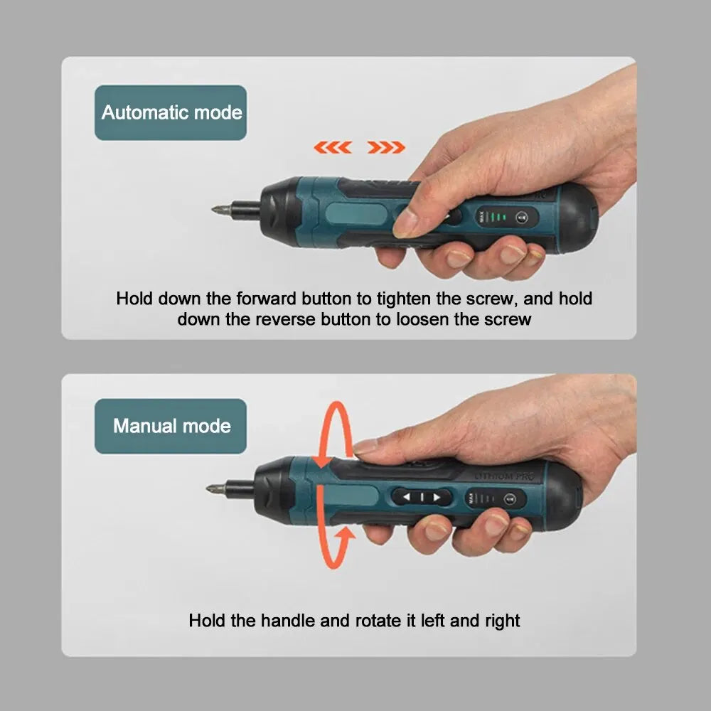 Mini Cordless Electric Screwdriver Rechargeable 1300Mah Adjustment Power Drill Multi-Function Disassembly Torque Repair Tools