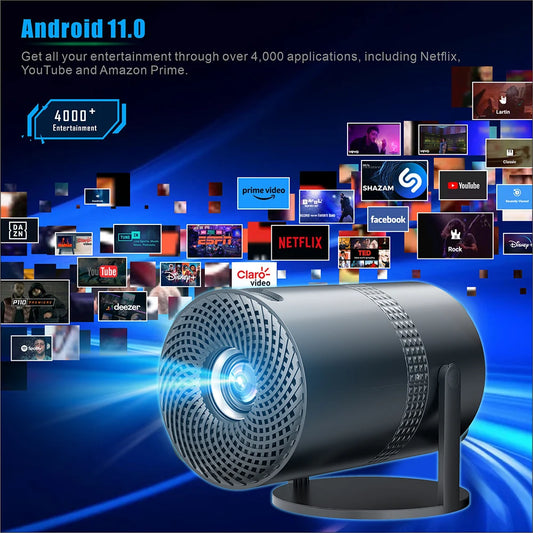 Projector 4K Movie HD TV HDMI P300 Android 11 Wifi 200ANSI BT5.1 720P Office Home Theater Mini Portable Outdoor Cinema